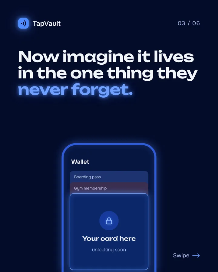 Now imagine it lives in the one thing they never forget: Wallet